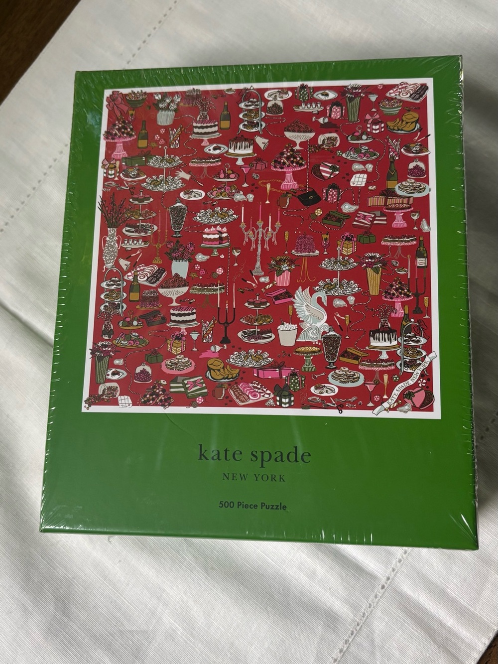 kate spade New York Puzzle - Red & Green 500-Piece Brand New